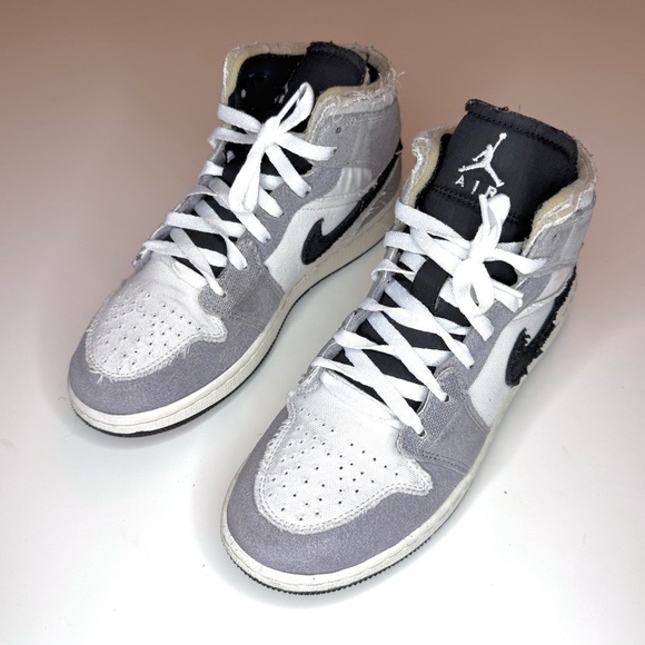 Jordan 1 Mid SE Craft PS Cement Grey Youth SZ 6Y Sneaker FD9091- 002 Shoes - Picture 5 of 9